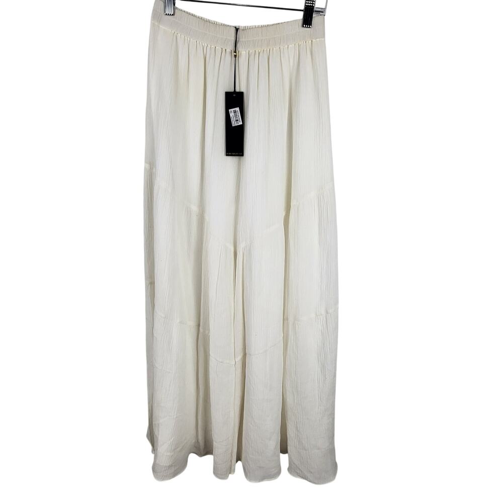 Kobi Halperin DIANA Silk Blend Crepe Palazzo Wide Leg Pants in White XS NWT $398